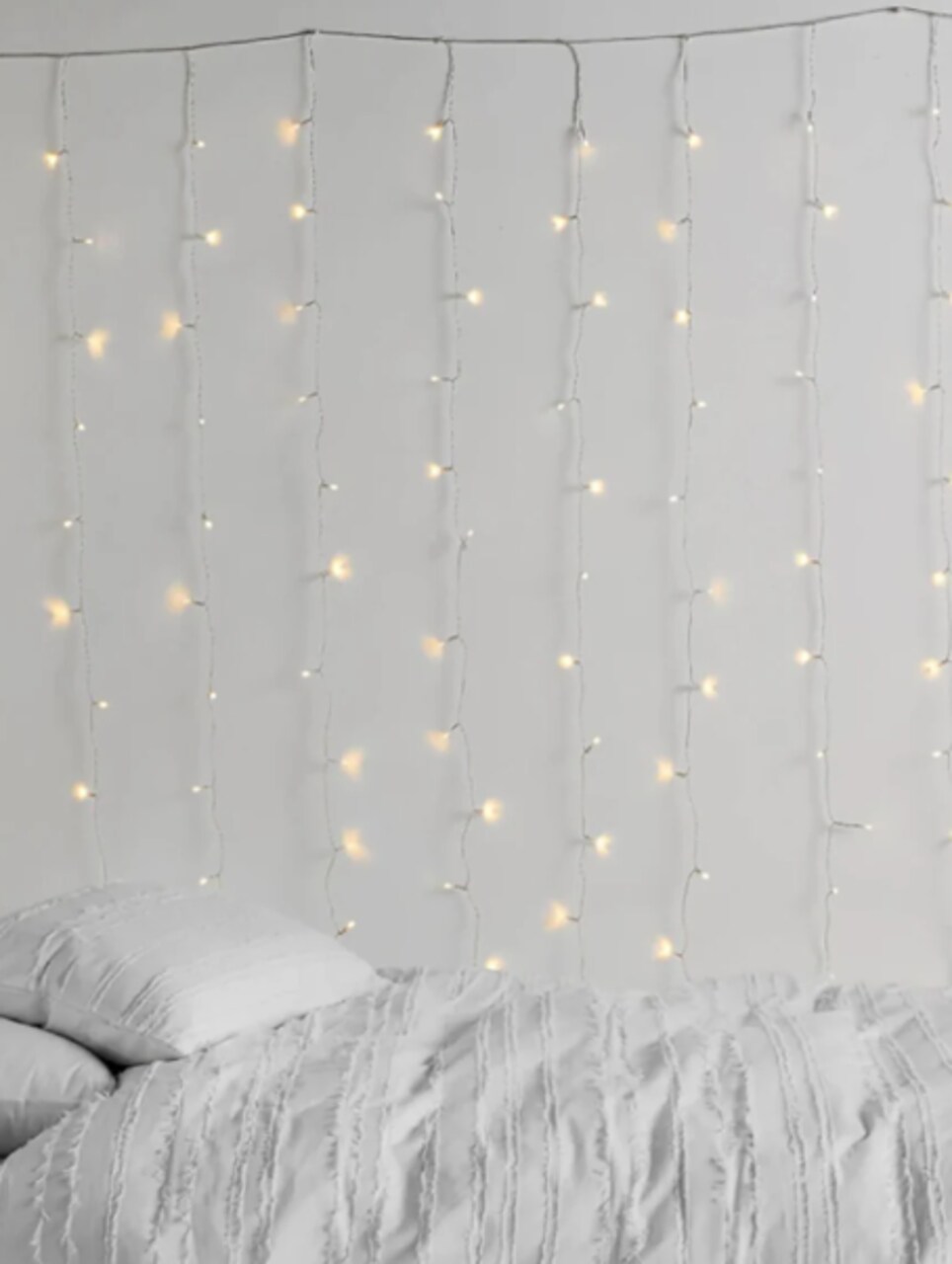 USB Pastel Rainbow Curtain Lights — 300 LED, 10 Strands, Remote & 8 Modes